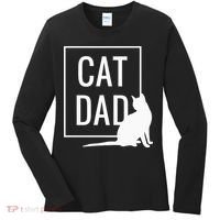 Cat Dad Funny Cat Owner Father Women's Long Sleeve Shirt thumb 0