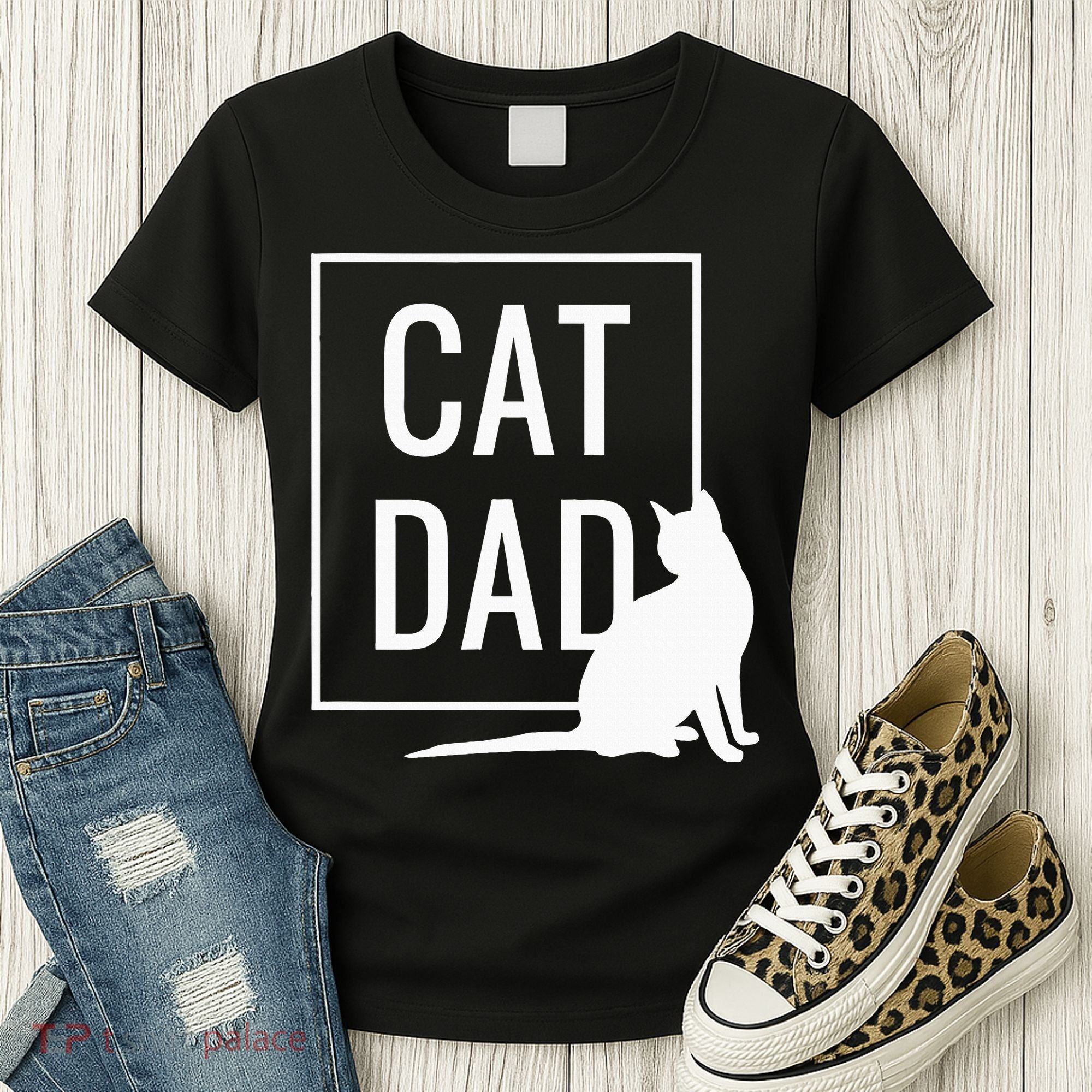 Cat Dad Funny Cat Owner Father Women's T-Shirt