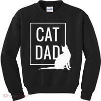 Cat Dad Funny Cat Owner Father Kids Sweatshirt thumb 0