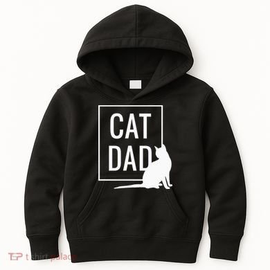 Cat Dad Funny Cat Owner Father Kids Hoodie