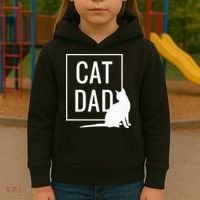 Cat Dad Funny Cat Owner Father Kids Hoodie thumb 3