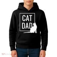 Cat Dad Funny Cat Owner Father Kids Hoodie thumb 4