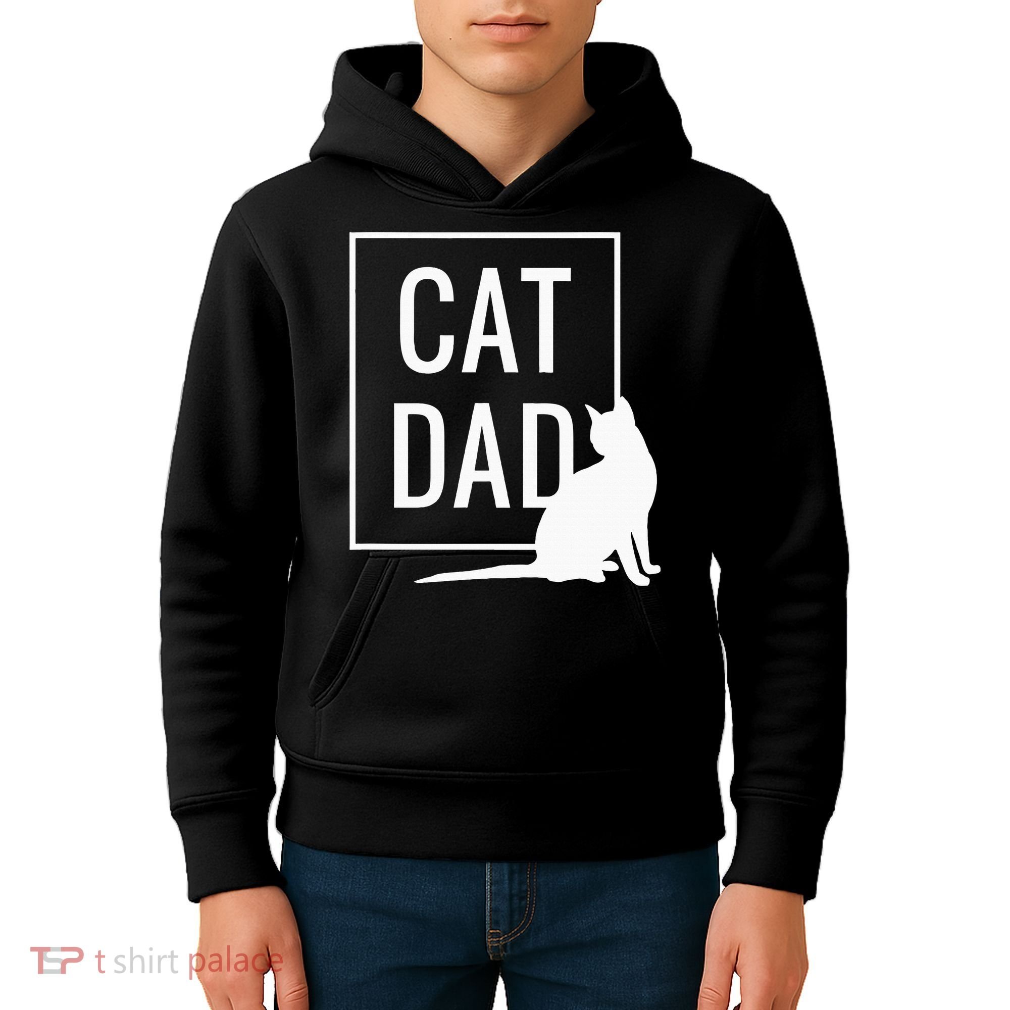 Cat Dad Funny Cat Owner Father Kids Hoodie