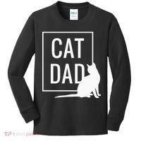 Cat Dad Funny Cat Owner Father Kids Long Sleeve Shirt thumb 0
