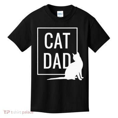 Cat Dad Funny Cat Owner Father Kids T-Shirt