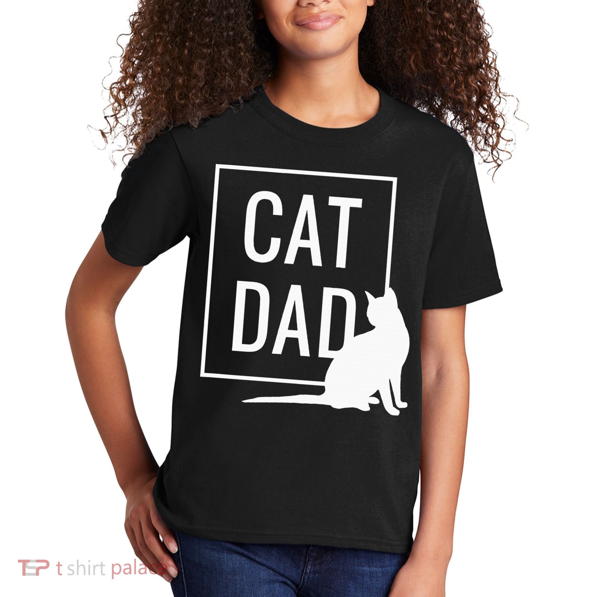 Cat Dad Funny Cat Owner Father Kids T-Shirt