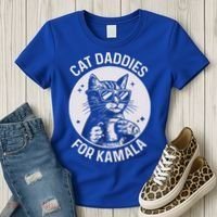 Cat Daddies For Kamala Harris Women's T-Shirt thumb 3