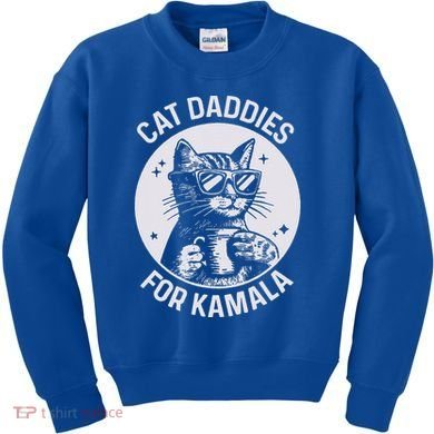 Cat Daddies For Kamala Harris Kids Sweatshirt