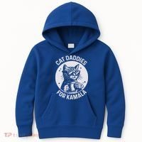 Cat Daddies For Kamala Harris Kids Hoodie thumb 0