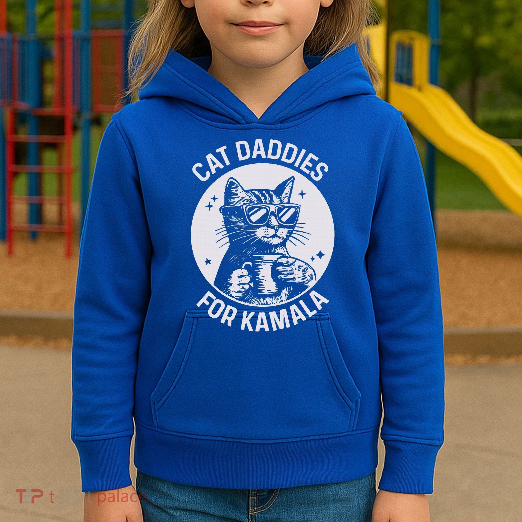 Cat Daddies For Kamala Harris Kids Hoodie