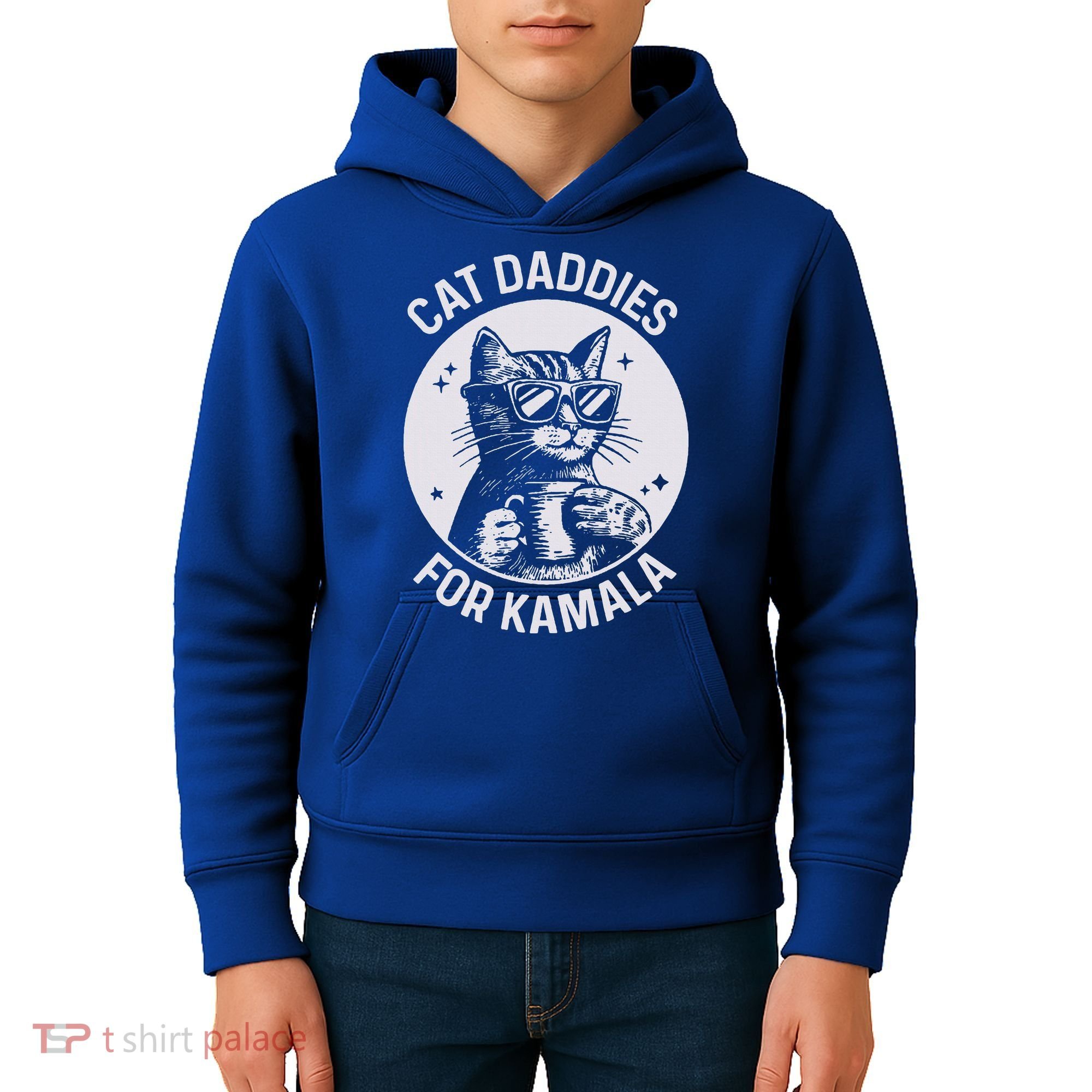 Cat Daddies For Kamala Harris Kids Hoodie