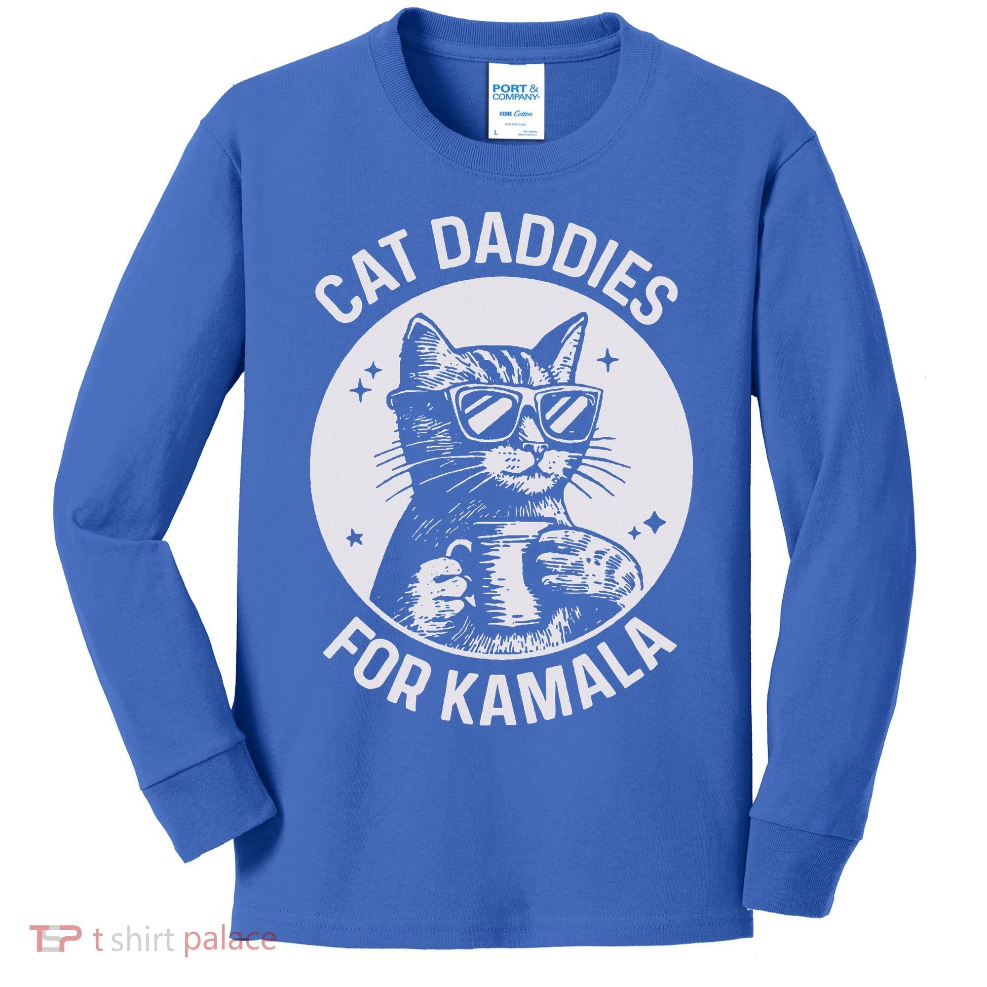Cat Daddies For Kamala Harris Kids Long Sleeve Shirt
