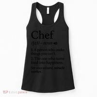 Chef Definition Funny Line Saying Cook Cooking Gifts Chefs T Women's Tank Top thumb 0