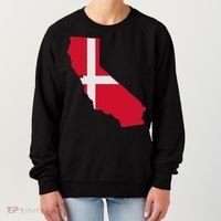 California Denmark Flag Map Women's Sweatshirt thumb 0