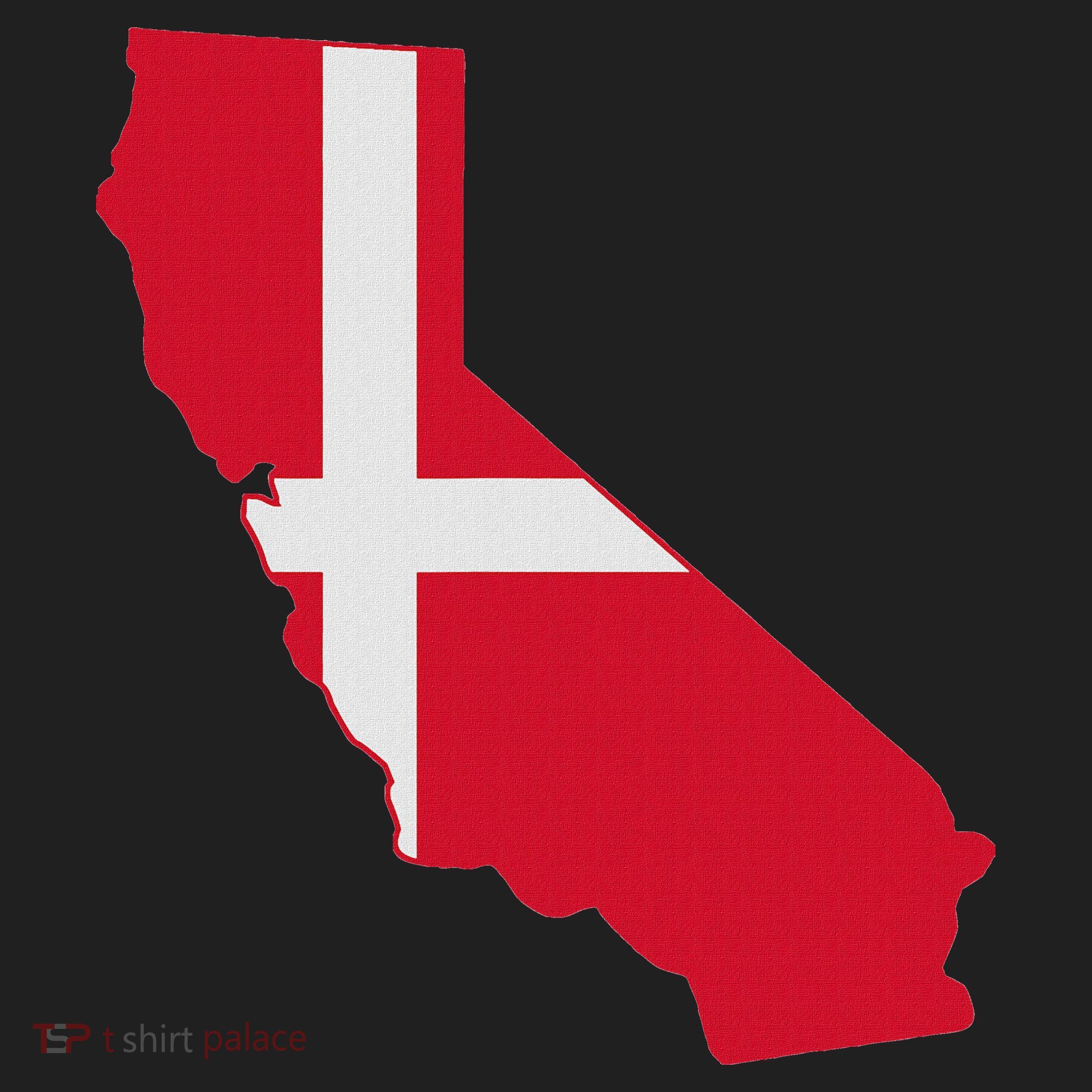 California Denmark Flag Map Women's Sweatshirt