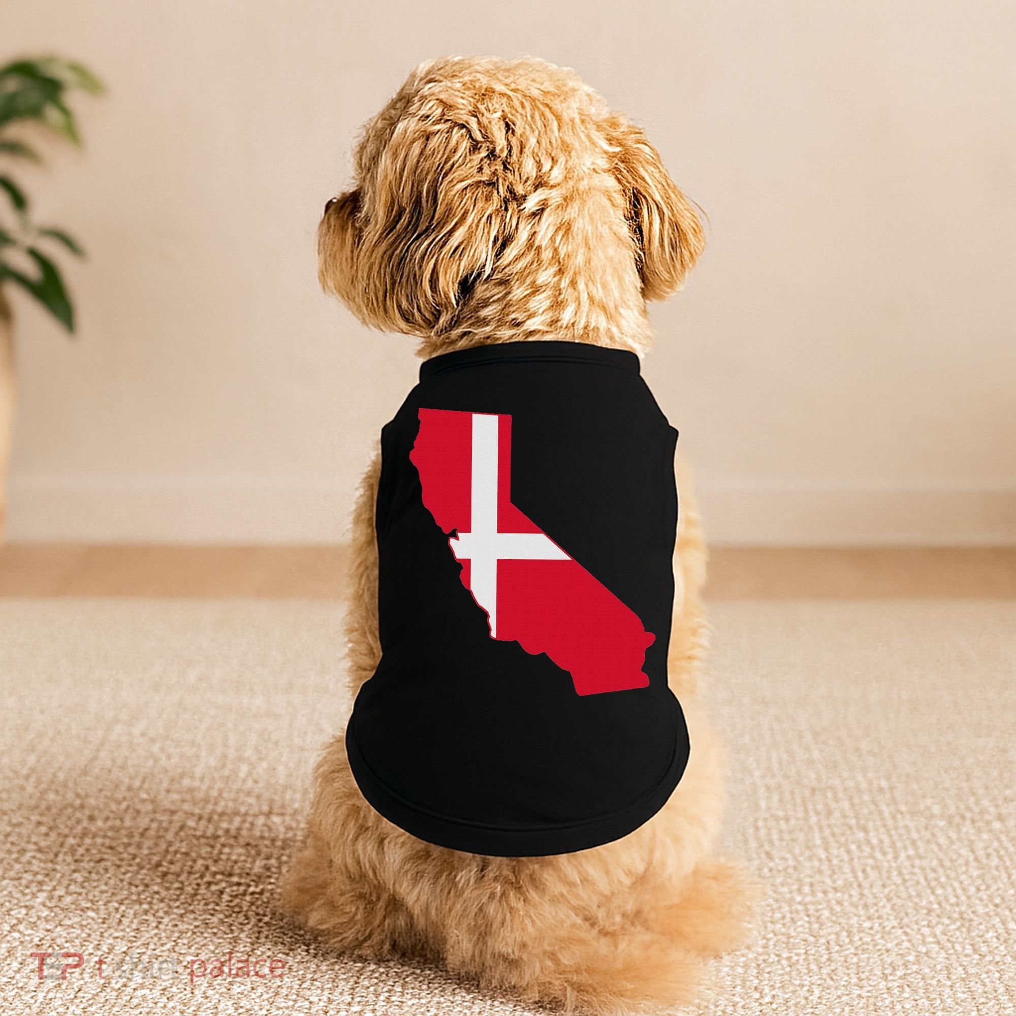 California Denmark Flag Map Doggie Tank