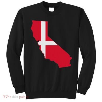 California Denmark Flag Map Sweatshirt