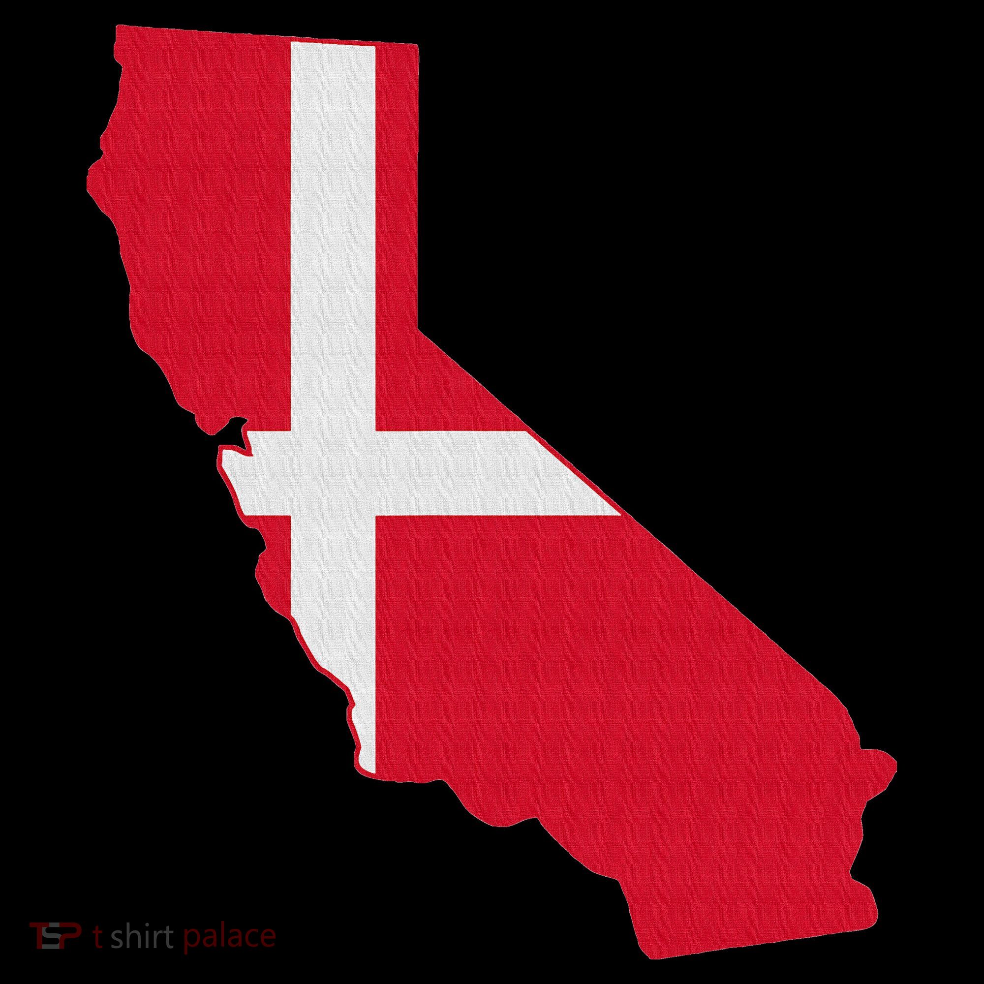 California Denmark Flag Map Sweatshirt