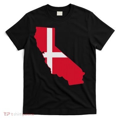 California Denmark Flag Map T-Shirt