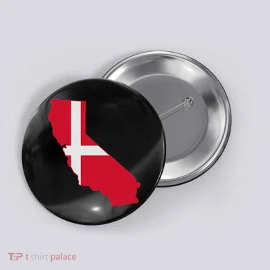 California Denmark Flag Map Button