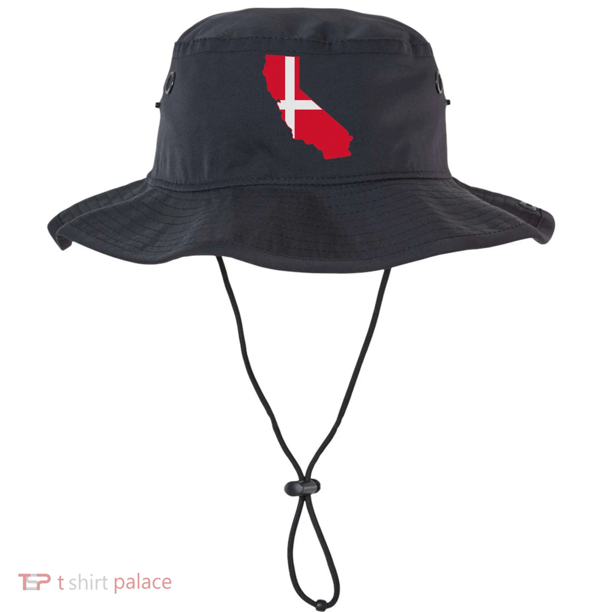 California Denmark Flag Map Bucket Hat