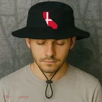 California Denmark Flag Map Bucket Hat thumb 2