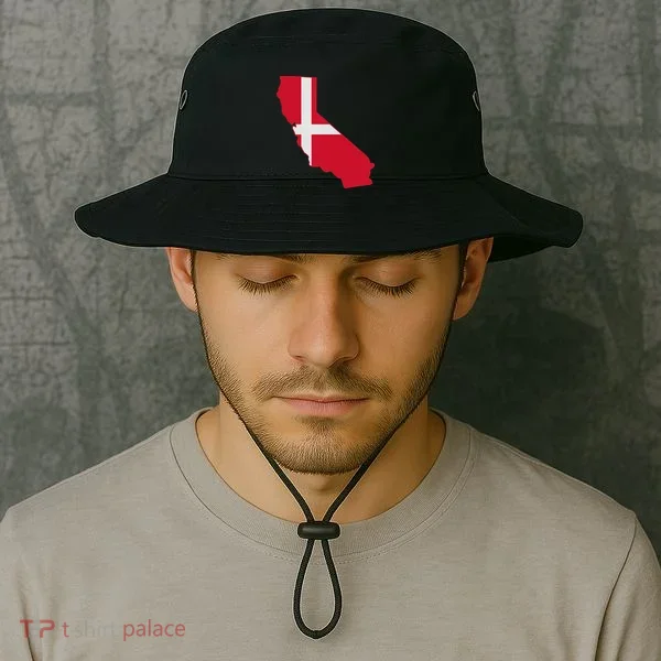 California Denmark Flag Map Bucket Hat