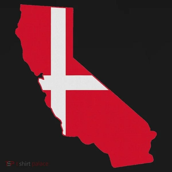 California Denmark Flag Map Bucket Hat