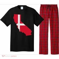 California Denmark Flag Map Pajama Set thumb 0