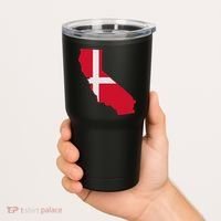 California Denmark Flag Map Tumbler thumb 2