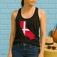 California Denmark Flag Map Women's Tank Top thumb 2