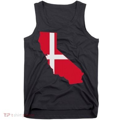 California Denmark Flag Map Tank Top