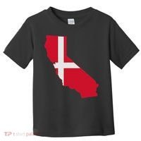 California Denmark Flag Map Toddler T-Shirt thumb 0