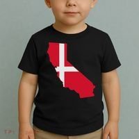 California Denmark Flag Map Toddler T-Shirt thumb 2
