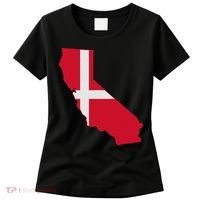 California Denmark Flag Map Women's T-Shirt thumb 0