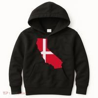 California Denmark Flag Map Kids Hoodie thumb 0