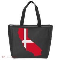 California Denmark Flag Map Tote Bag thumb 0
