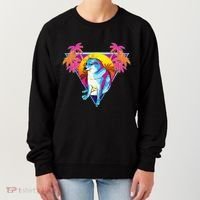 Cheems Dog Funny Shiba Inu Dank Meme 80s Retro Vaporwave Women's Sweatshirt thumb 0