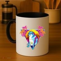 Cheems Dog Funny Shiba Inu Dank Meme 80s Retro Vaporwave Coffee Mug thumb 4