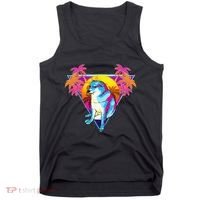 Cheems Dog Funny Shiba Inu Dank Meme 80s Retro Vaporwave Tank Top thumb 0