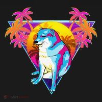 Cheems Dog Funny Shiba Inu Dank Meme 80s Retro Vaporwave Visor thumb 3