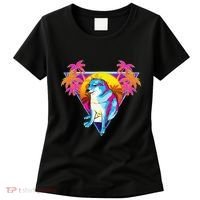Cheems Dog Funny Shiba Inu Dank Meme 80s Retro Vaporwave Women's T-Shirt thumb 0