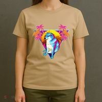 Cheems Dog Funny Shiba Inu Dank Meme 80s Retro Vaporwave T-Shirt thumb 4