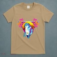 Cheems Dog Funny Shiba Inu Dank Meme 80s Retro Vaporwave T-Shirt thumb 5