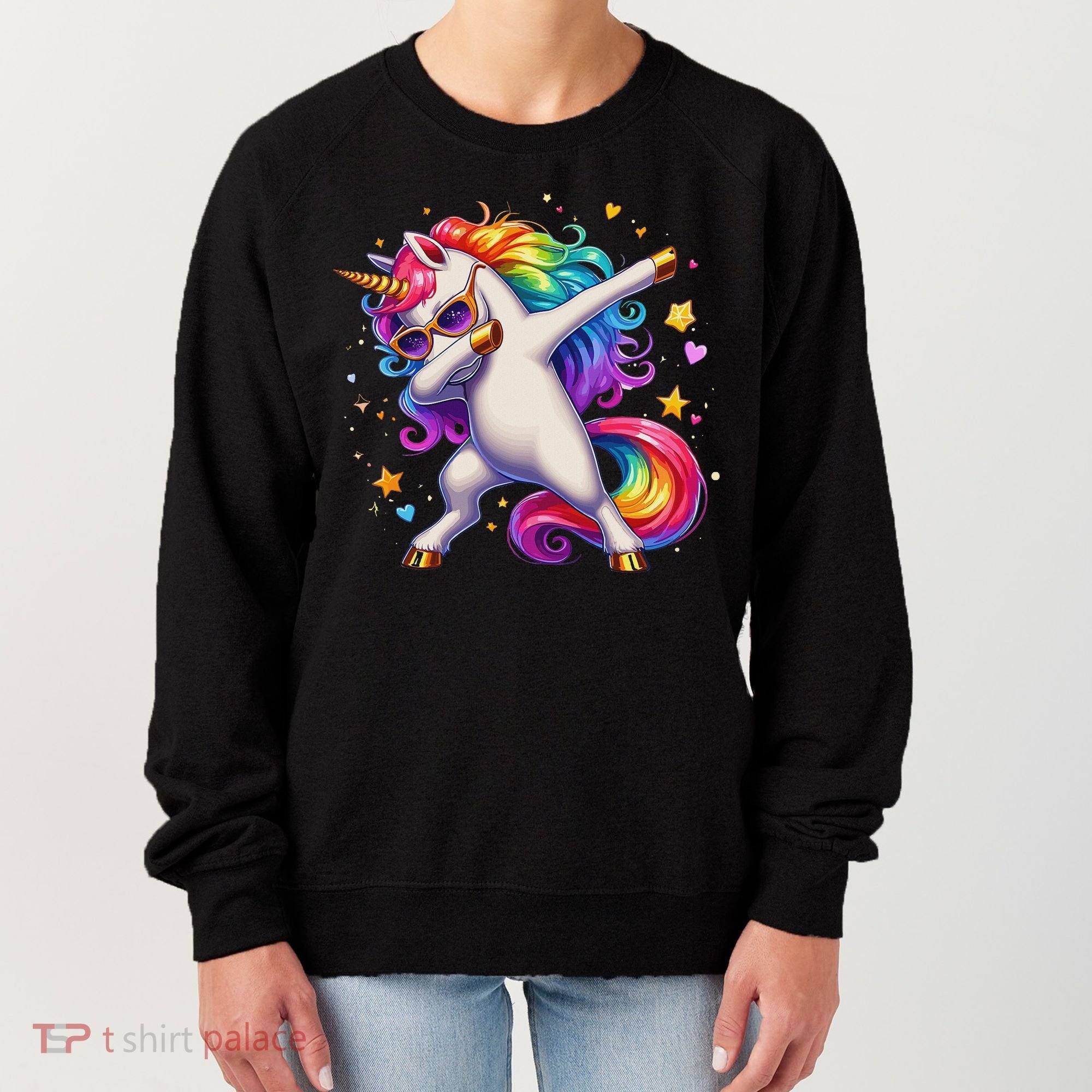 Cute Dab Funny Dabbing Unicorn Women's Sweatshirt