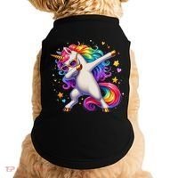 Cute Dab Funny Dabbing Unicorn Doggie Tank thumb 0