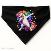 Cute Dab Funny Dabbing Unicorn USA-Made Doggie Bandana thumb 0