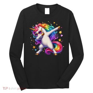 Cute Dab Funny Dabbing Unicorn Long Sleeve Shirt