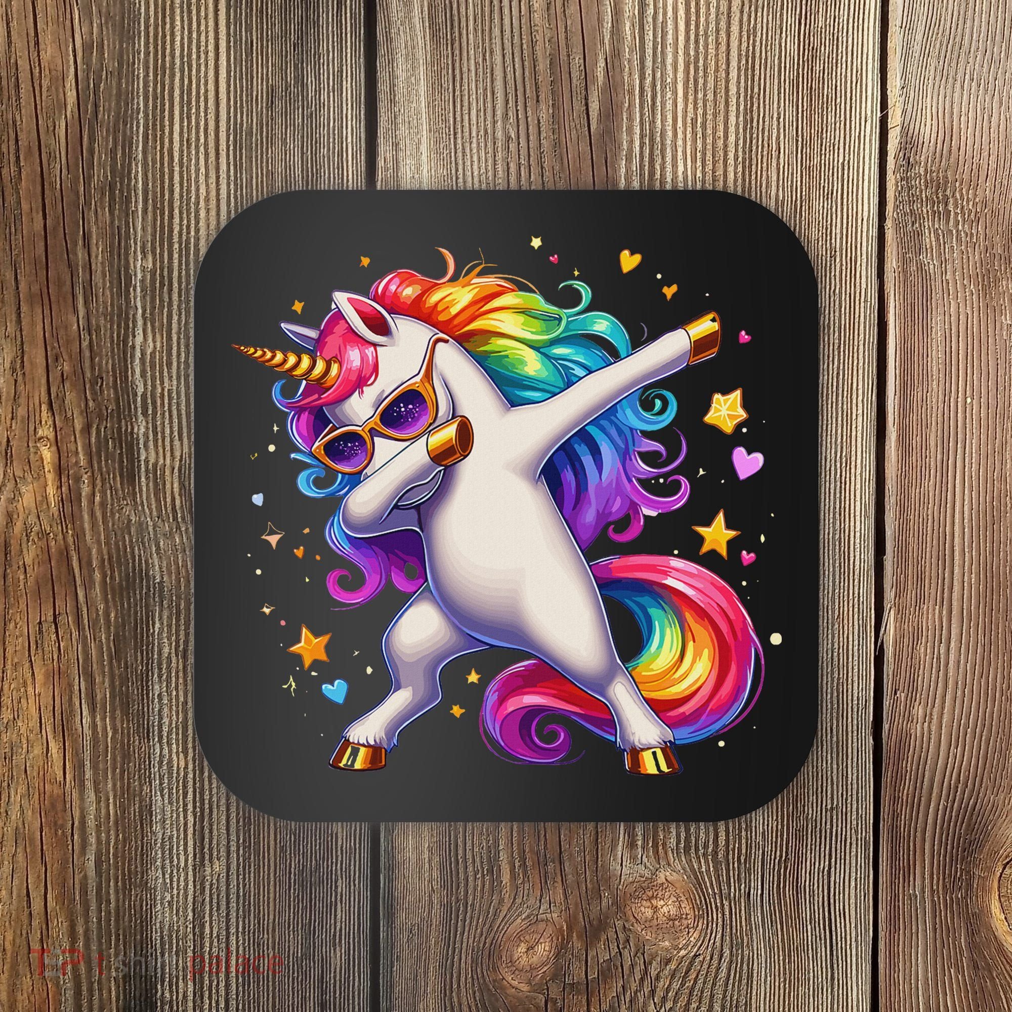 Cute Dab Funny Dabbing Unicorn Coaster