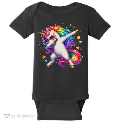 Cute Dab Funny Dabbing Unicorn Baby Bodysuit